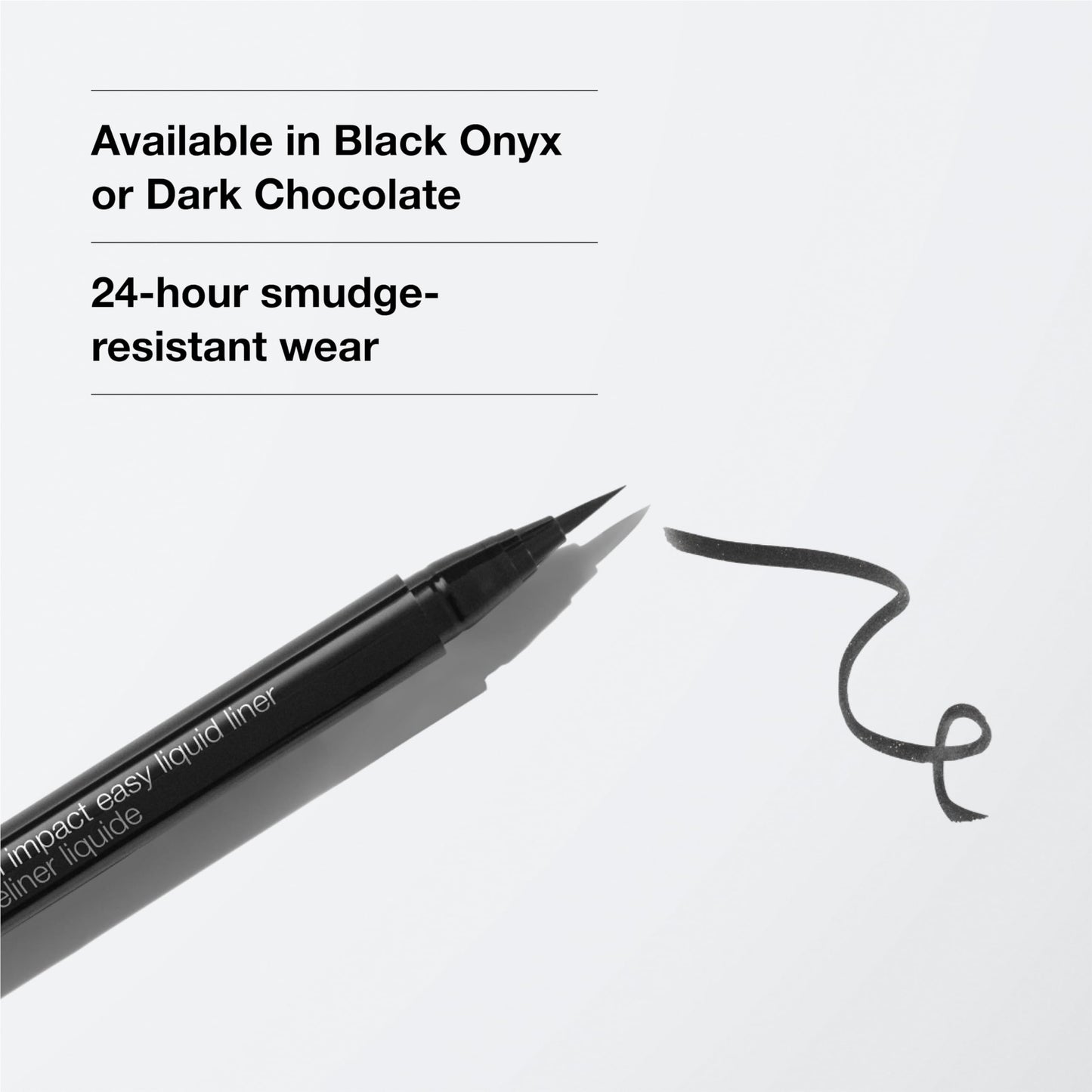 Clinique High Impact Easy Liquid Eyeliner | Waterproof, Long Lasting, Smudge Resistant + Safe For Sensitive Eyes, Black, 1 Count