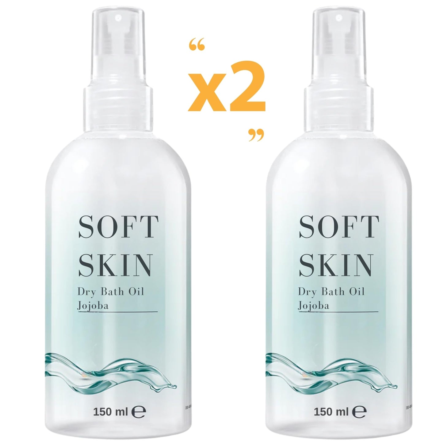 Soft Skin Jojoba Original Dry Oil Spray - 5.28 Fl.oz, Body Oil After Shower, Pack of 2 (10.56 Fl.oz)