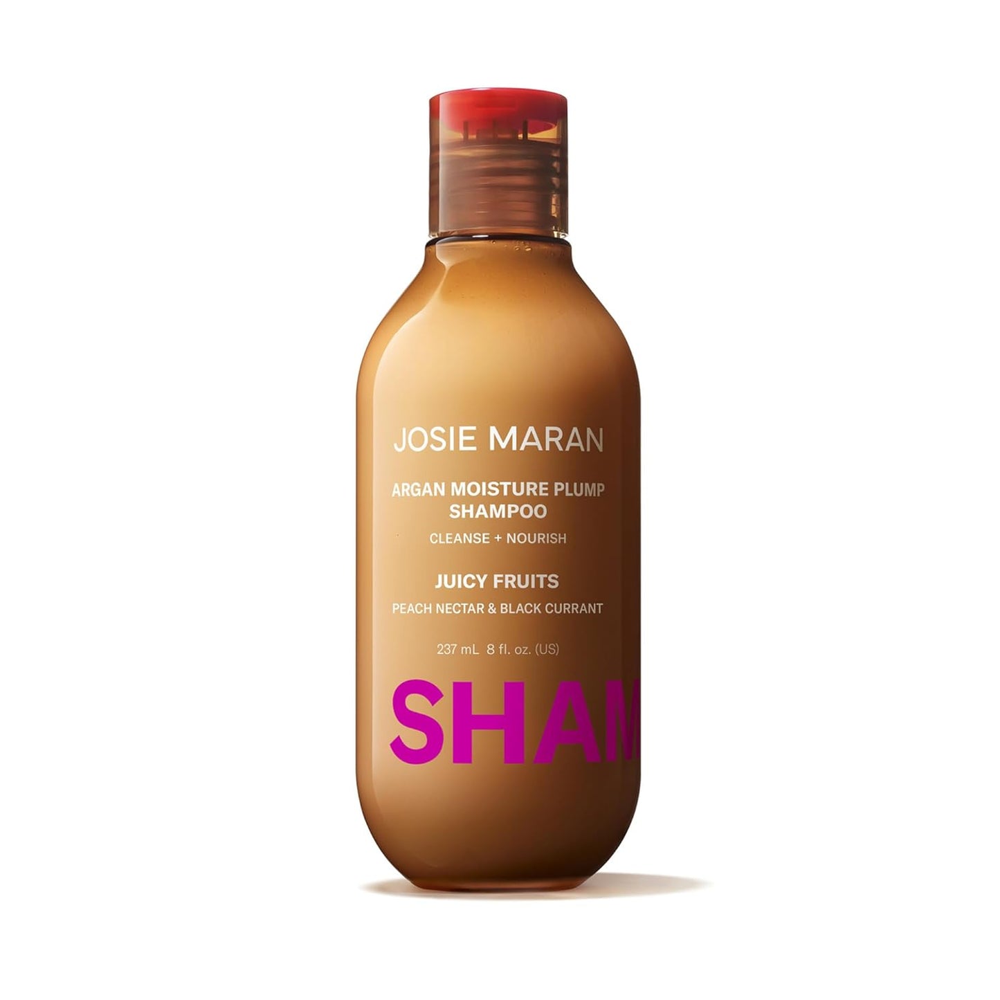 Josie Maran Argan Moisture Plump Shampoo - Hydrating & Volumizing Argan Oil Formula for Stronger, Shinier Hair - 8 Fl Oz