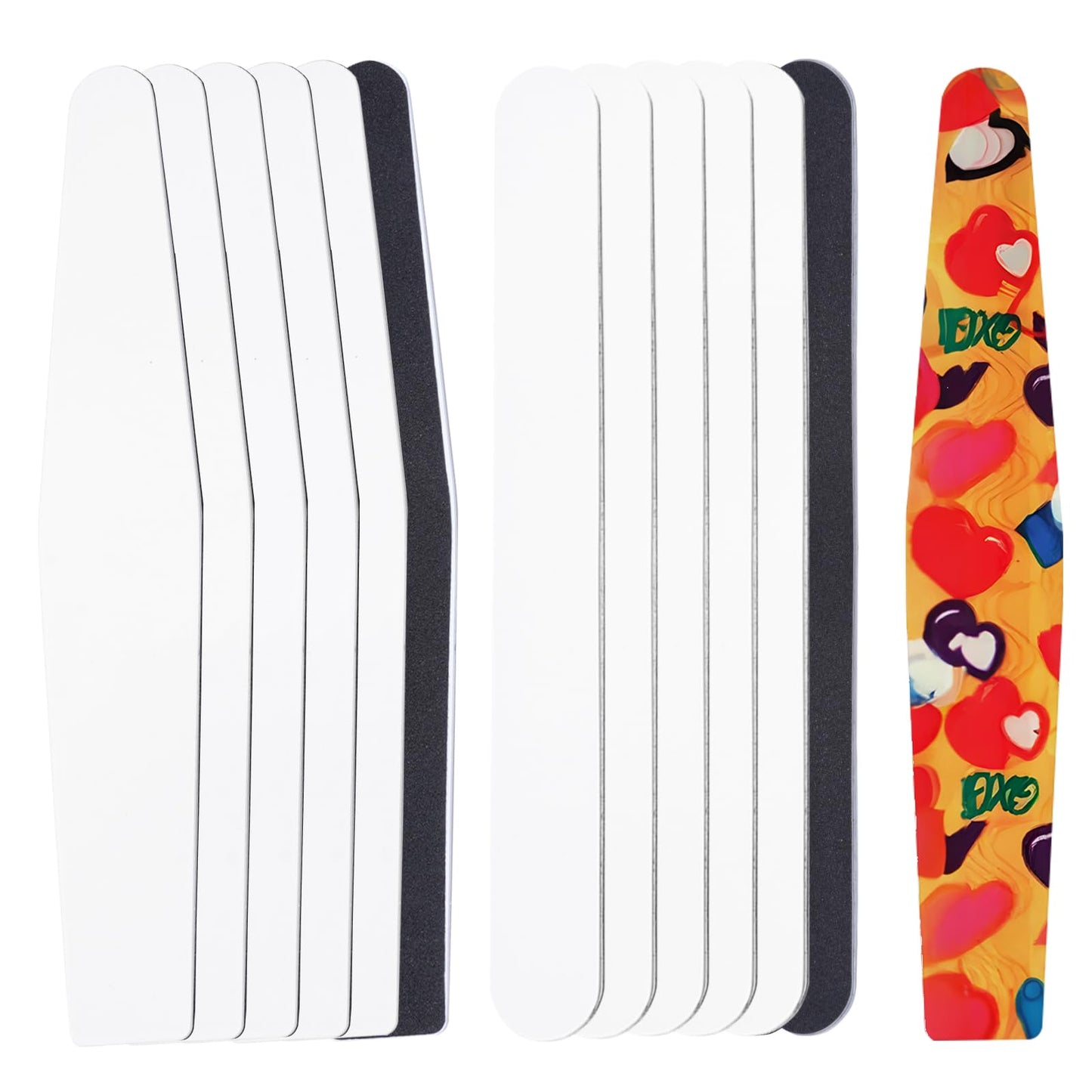 PYD Life 12 Pack Sublimation Nail File Blanks, Stainless Steel Nail File for Natural Nails, Acrylics, or Gel Extensions, Customable Nail Filer is Perfect Gifts for Nail Lovers & Small Businesses