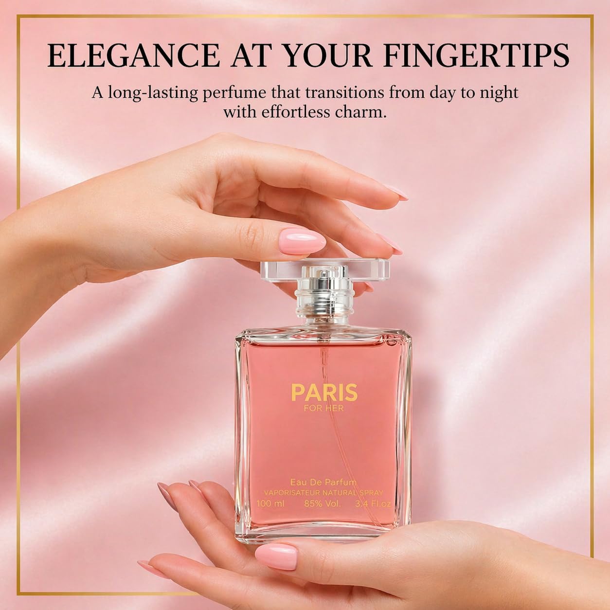 Sandora Fragrances Perfume for Women - Elegant Floral Eau De Parfum | Orange, Jasmine, Patchouli, Vanilla - 3.4 fl oz