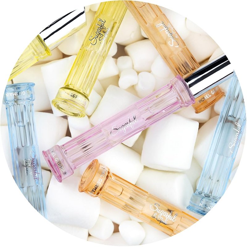 Michel Germain Sugarful Kiss Eau de Parfum Rollerball Fragrance, Top Notes of Cherries, Strawberries, Orange Zest, Travel Size Perfume, 0.27 Fl Oz