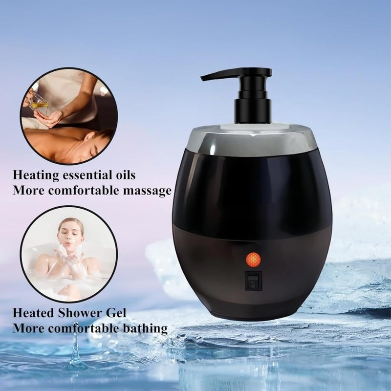 Oil Massage Lotion Warmer Kit - Rapid Heating Machine with Dispenser Pump & Funnel | Ideal for Salon & Spa Use (Black)