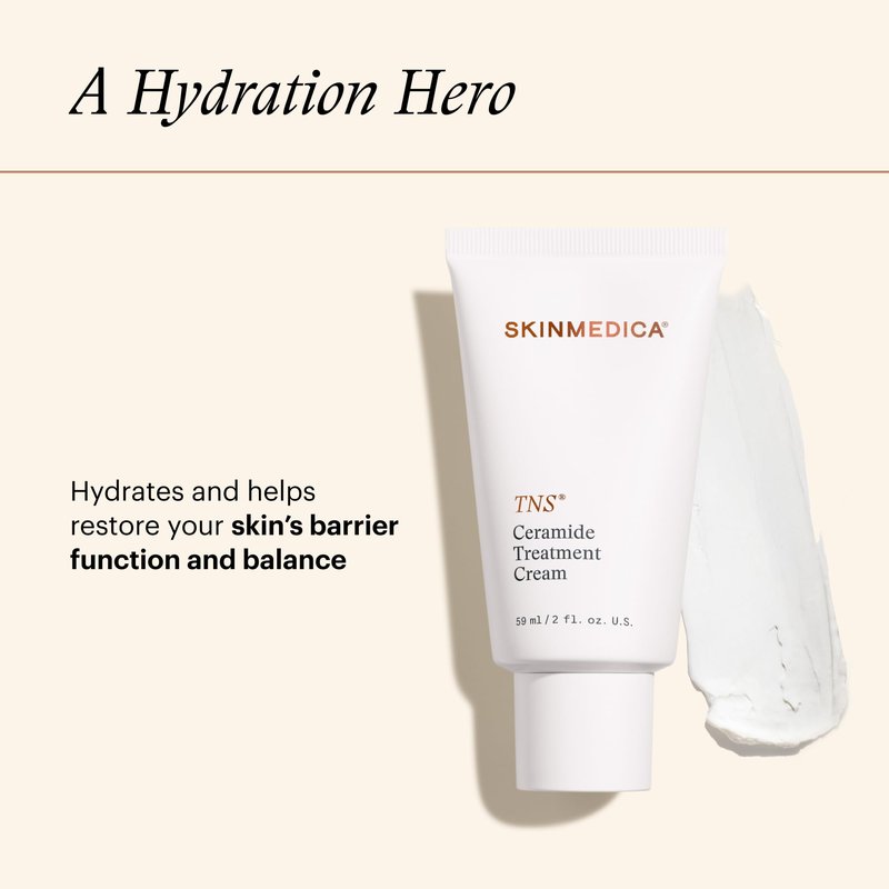 SkinMedica TNS Ceramide Treatment Facial Cream - Hydrating Facial Moisturizer with Peptides & Ceramide Technology to Help Restore Skin's Moisture Balance & Barrier (2 Oz)