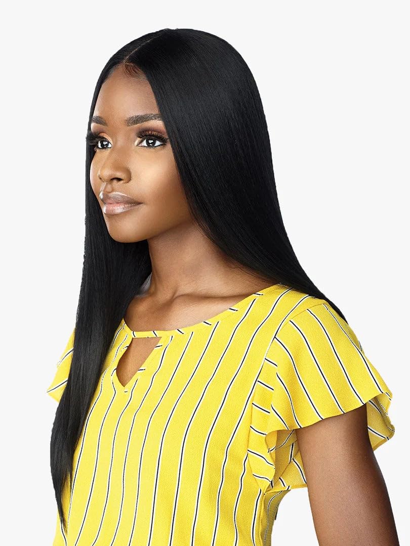 Sensationnel Dashly Lace Front Wig - Unit 10 Hand-Tied Synthetic Hair | Ear-to-Ear Lace Parting (1B Off Black)