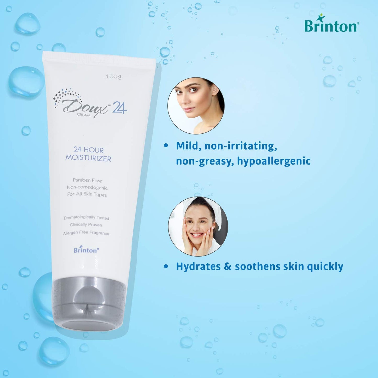24-Hour Daily Moisturizing Cream for Dry & Itchy Skin - Paraben-Free & Non-Greasy | 3.5 oz