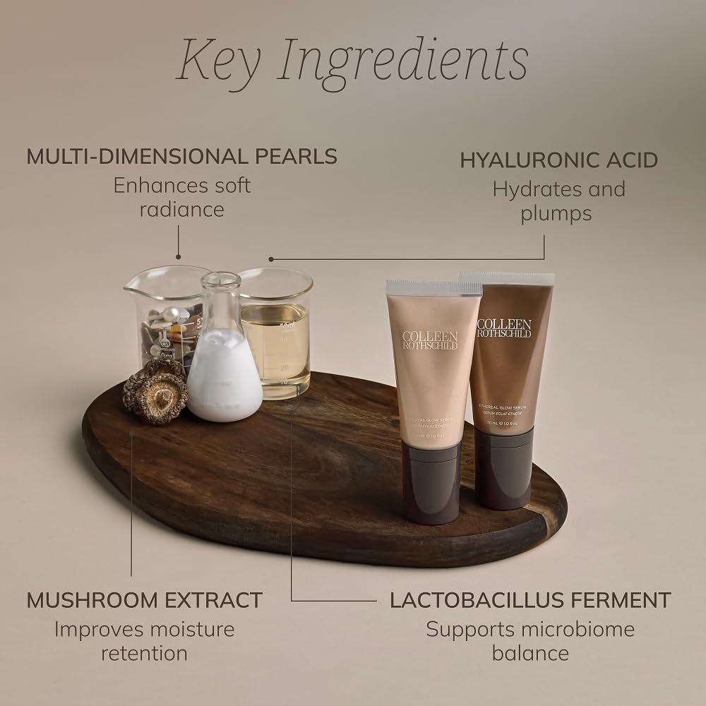 Colleen Rothschild Ethereal Glow Serum – Skincare-Packed Radiance Elixir – Hydrating, Barrier Strengthening, Soft-Focus Glow, 2 Shades for All Skin Types