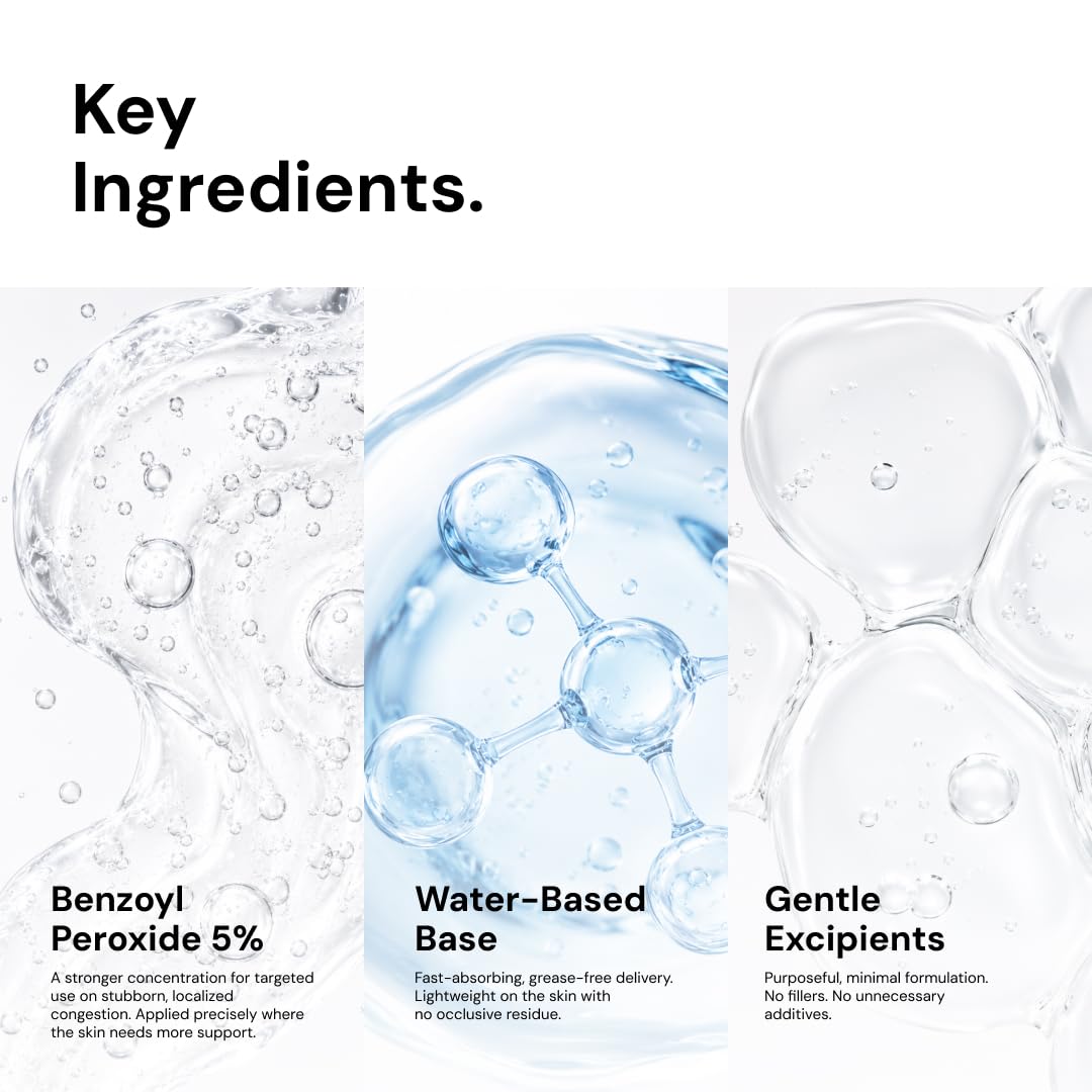 SALVE Benxop 5% Benzoyl Peroxide Gel (0.70 oz / 20g) - Topical Skincare Gel for Oil-Prone and Congested Skin