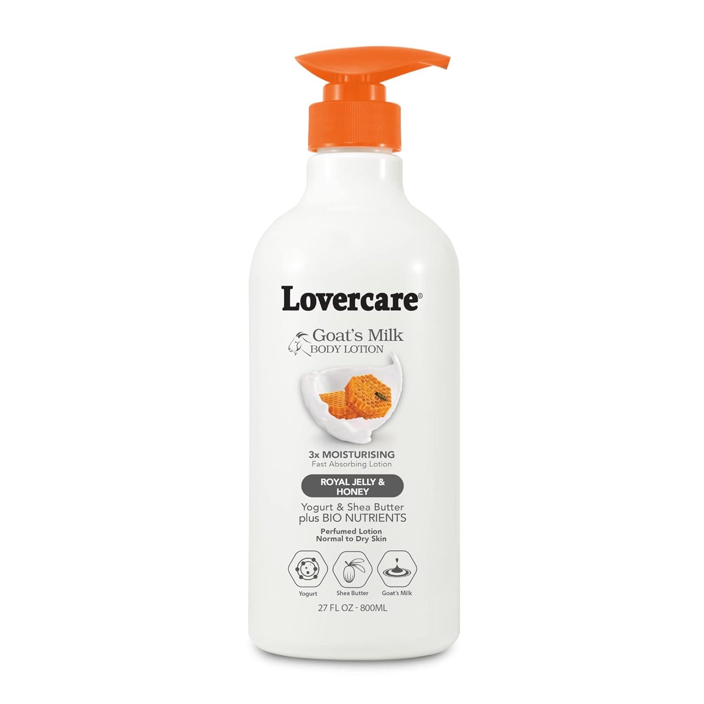 Goat Milk Body Lotion for Dry Skin - Nourishing Royal Jelly & Honey | 27.05oz (800ml)