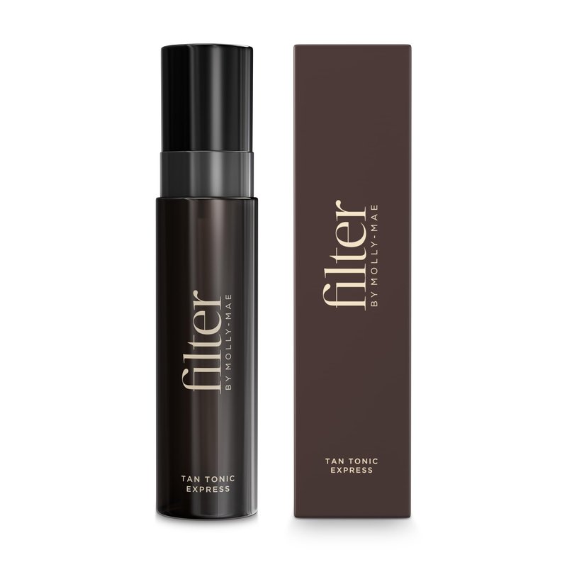 Filter by Molly-Mae Tan Tonic Express – 100ml Instant Tanning Water for Face & Body | Golden, Streak-Free Glow | Fast-Drying Self Tanner | Dries in Under 60 Seconds