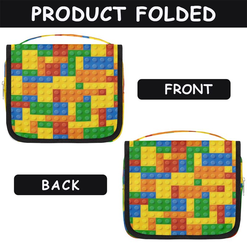 PATTERNFUL Video Game Hanging Travel Toiletry Bag for Kids, Women Cosmetic Organizer Makeup Bag Pouch Men Shaving Dopp Kit Shower Bag With Sturdy Hook