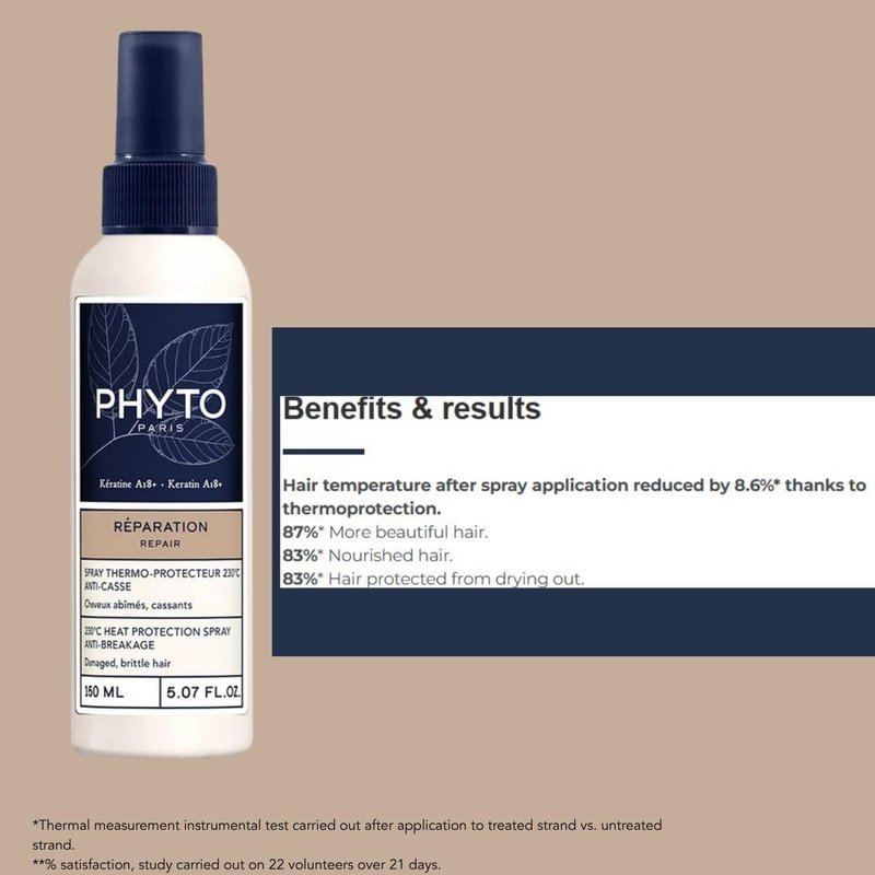 Phytokeratine Repairing Heat Protecting Spray - Nourishing Hair Treatment for All Hair Types