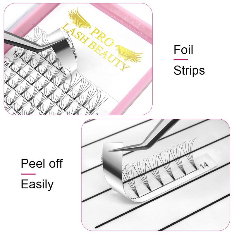 Premade Volume Eyelash Extensions 5D-C-0.07-18 Short Stem Premade Fans Eyelash Extensions 9 to 20 mm Pre made Lash Fans 3D 5D 7D Volume Lash Extensions .07 .10 C D Curl(5D-C-0.07,18mm)