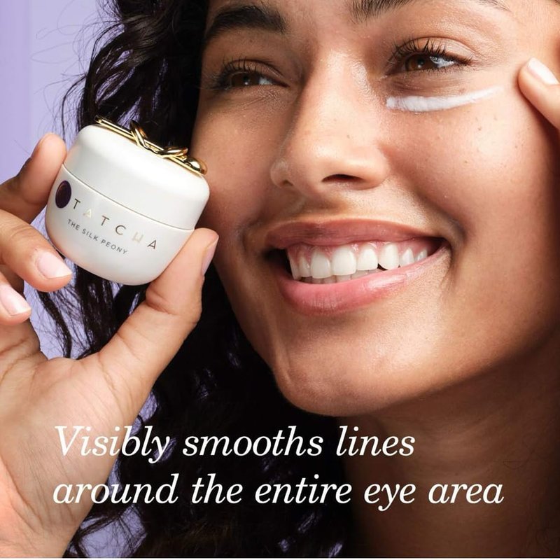 TATCHA The Silk Peony Eye Cream - Hydrating Line-Smoothing Formula for Wrinkles | 15 ml / 0.5 oz