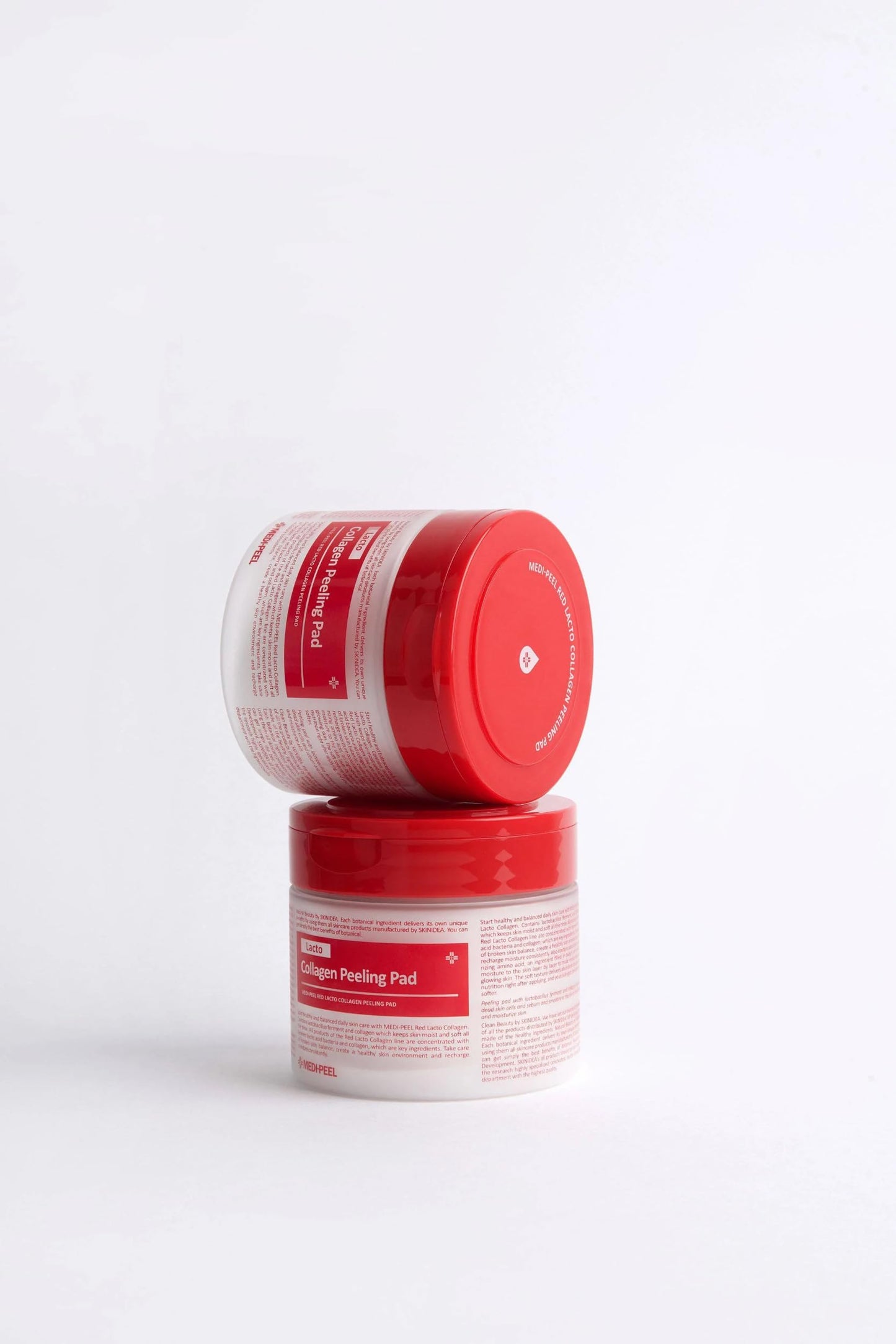 [MEDI-PEEL] Red Lacto Collagen Peeling Pad 70Count | Exfoliating & Cleansing Pad with Collagen, Anti aging, Soothing, Healing, Moisturizing | Korean Skincare, For All Skin Types