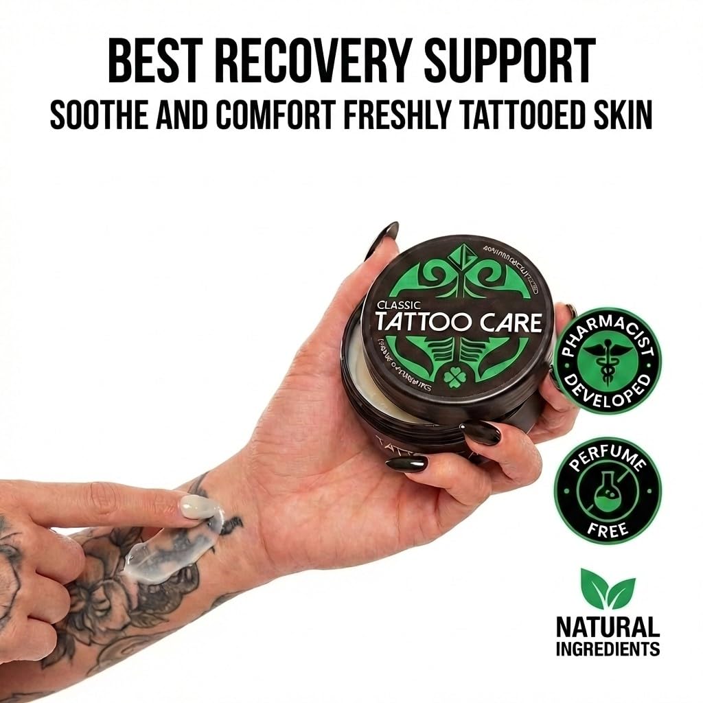 TATTOO CARE Makra Classic – Unscented Aftercare Ointment - for New & Older Tattoos – Deeply Moisturizes and Refreshes – Enhances Colors, Prevents Ink Fading -1.23 Oz (Pack of 3)