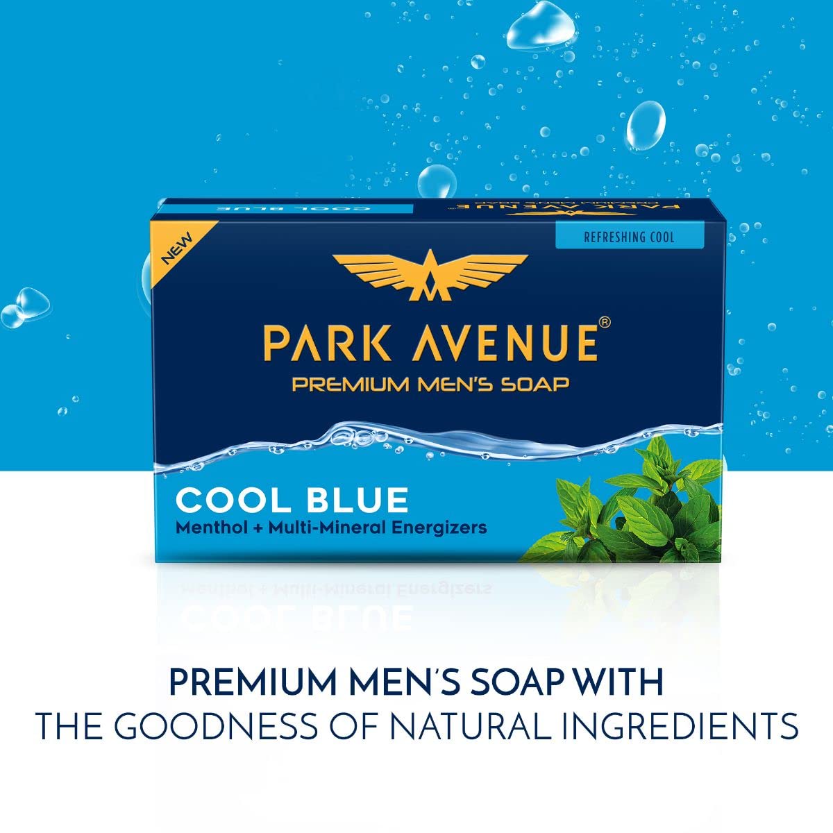 Park Avenue Soap Cool Blue, Fragrant Soap, 125 grams, 4.4 oz - pack of 4 (total 4 soaps)