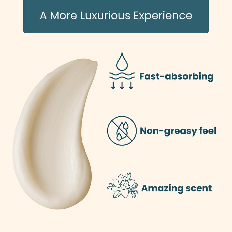 Way Natural Nourishing Goat Milk Lotion, Vanilla Bean - Home & Away Set, Natural Hand & Body Vanilla Lotion for Dry Skin - Goat Milk Hand Cream for Women & Men - 8oz & 2oz Travel Size Tube