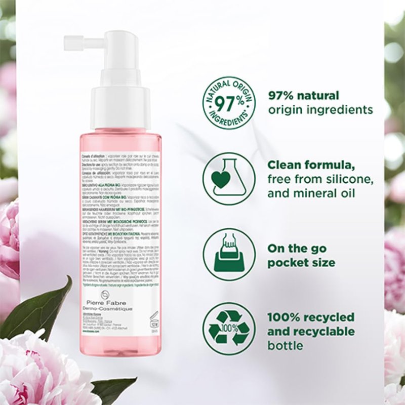 Klorane Soothing Scalp Serum with Peony - 3.4 Fl. Oz. | Nourishing Hair Treatment