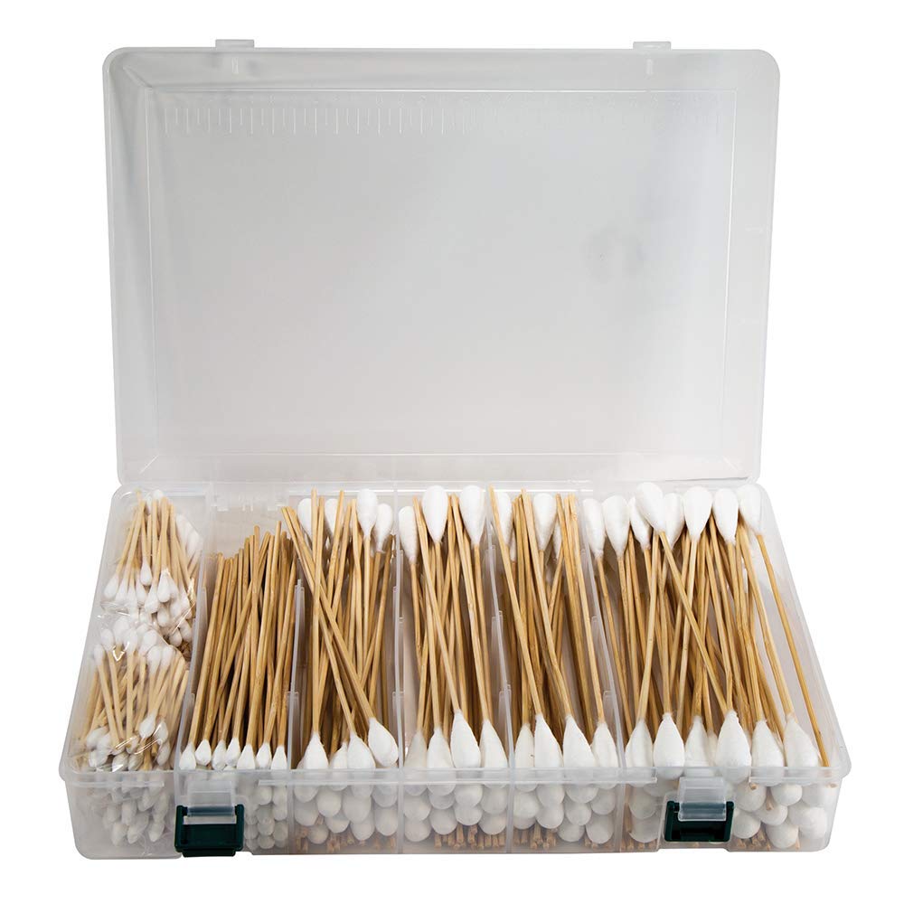 Tipton Power Swabs 400 Count with Cotton Construction and Bamboo Handle for Mess-Free Firearm Cleaning