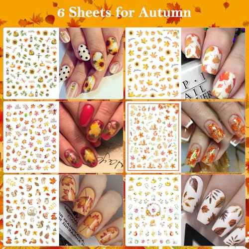 30 Sheets All Holiday Nail Stickers, Thanksgiving Independence Christmas Valentine's HalloweenDay Nail Art Decals Mixed All Season Set, Self-Adhesive Design Year-Round Manicure Decorations Supplies