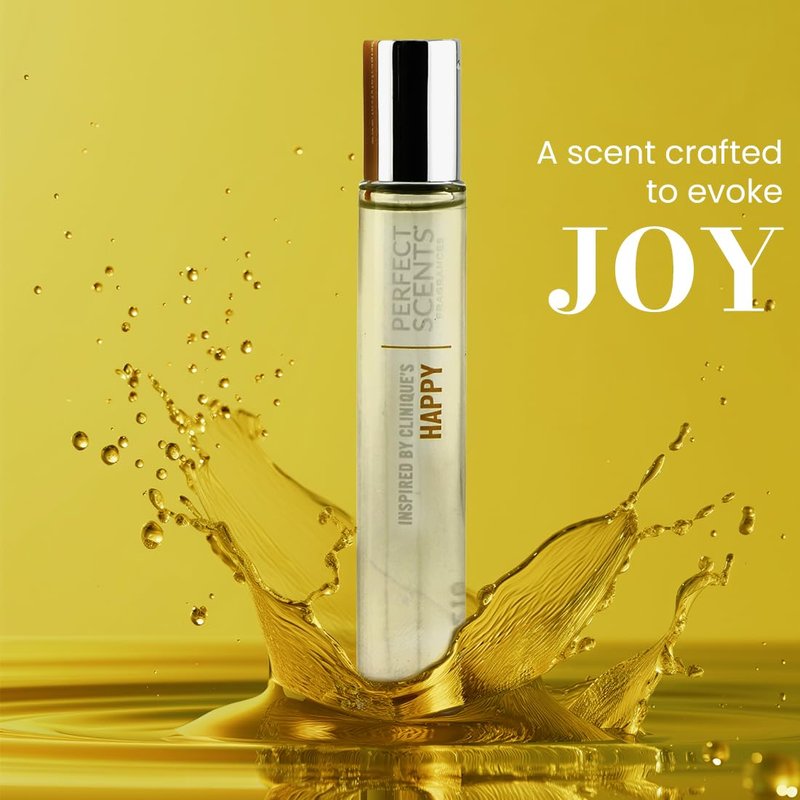 Perfect Scents, Inspired by Clinique's Happy, Rollerball, Women’s Eau de Toilette, Vegan, Paraben Free, Phthalate Free, Never Tested on Animals, 0.34 Fl Oz