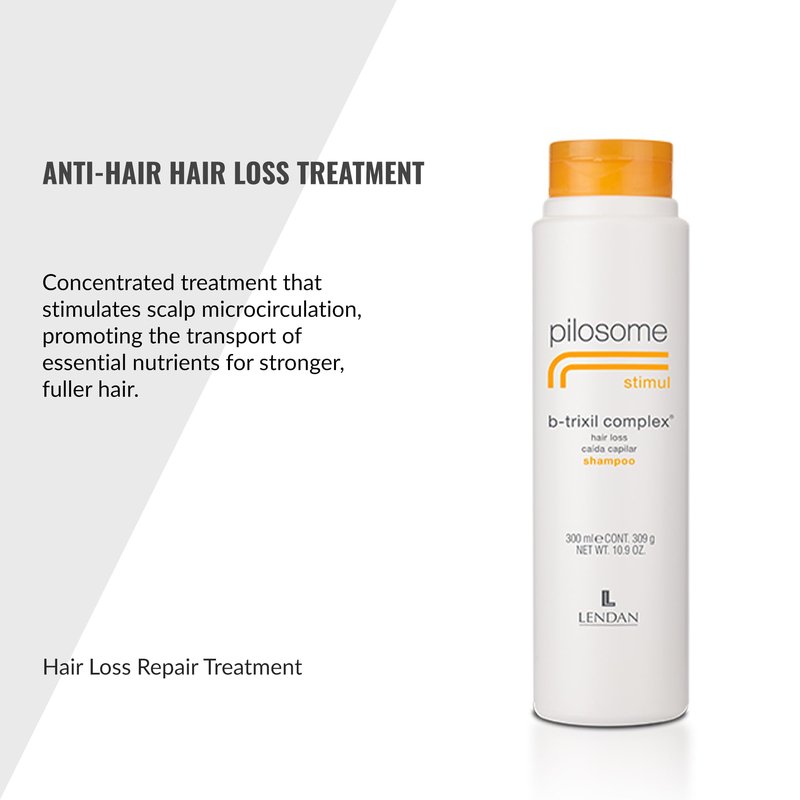 LENDAN - Gentle Specific Shampoo - Pilosome Stimul B-Trixil Complex - 300 ml - Removes Excess Sebum - Helps Improve the Appearance of Thin and Weakened Hair - Soft and Silky Finish