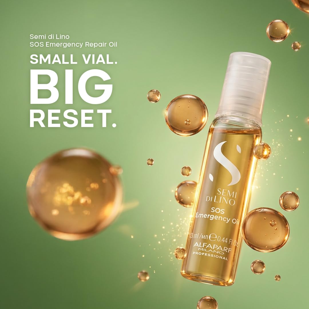 Alfaparf Milano Semi di Lino SOS Emergency Hair Oil - Heat Protectant