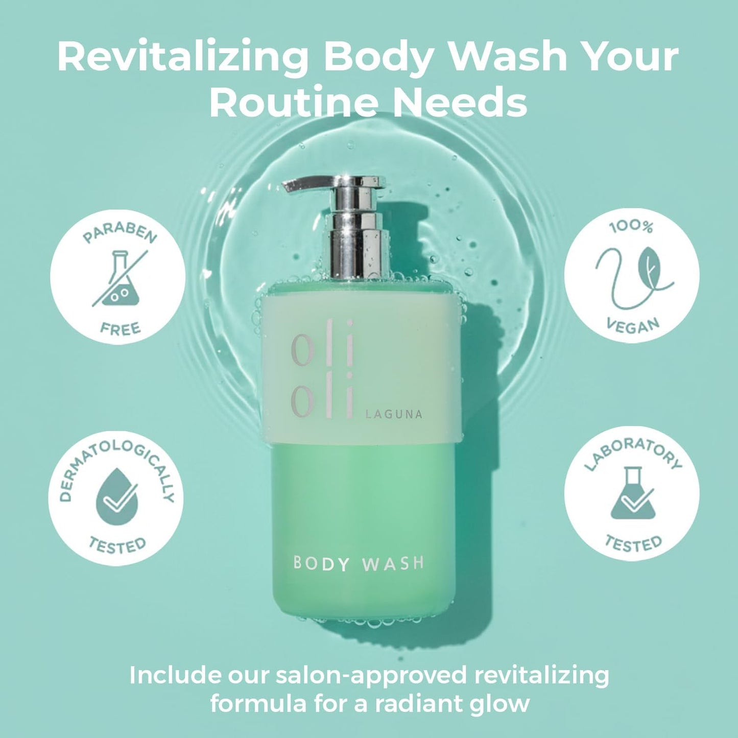 Revitalizing Body Wash - Detoxifying Aloe Vera & Pro-Vitamin B5 | 15.2oz Daily Hydrating Cleanser for All Skin Types