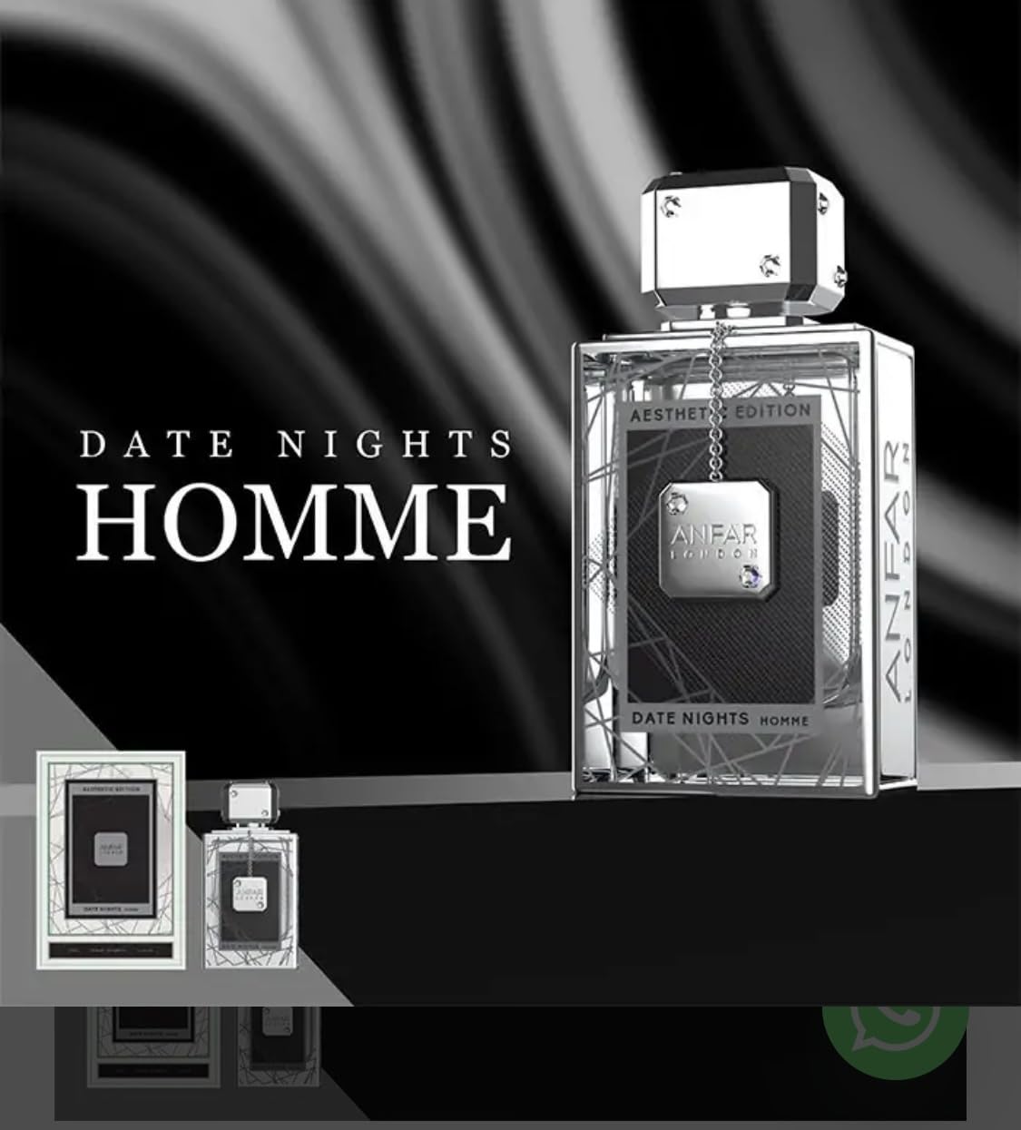 Anfar London - Date Night Pour Homme for Men - 3.3 oz Extrait De Parfum Spray