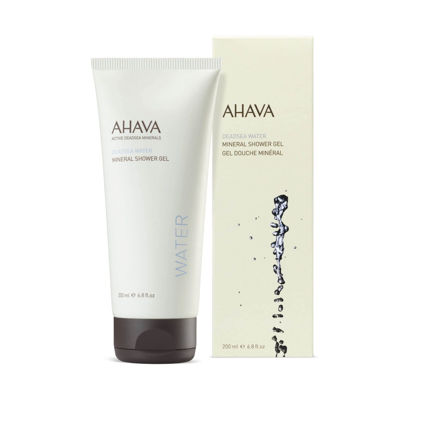 AHAVA Dead Sea Water Mineral Shower Gel, Original - Refreshes & Relaxes, Washes Away Dirts & Impurities, Enriched with Exclusive Mineral Blend of Dead Sea, Osmoter & Zinc, 6.8 Fl.Oz