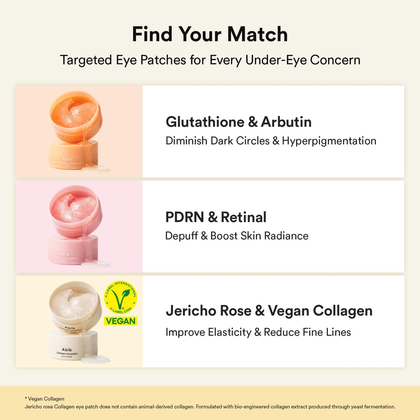 Abib PDRN & Vegan Collagen Eye Patch (60ea) Duo: Eye Patches for Wrinkles & Fine Line with Jericho Rose Jelly, 60 Count, Korean Skin Care Gifts for Women, Mothers, Teen