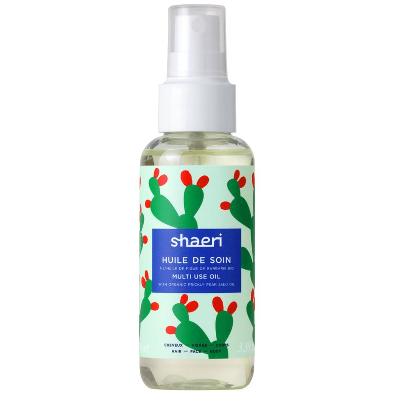 SHAERI Multi-Use Care Oil - Hair Oil for Frizzy Hair - Enriched with Sweet Almond, Macadamia Nut, Safflower Seed, Jojoba, and Prickly Pear - 3.4 oz