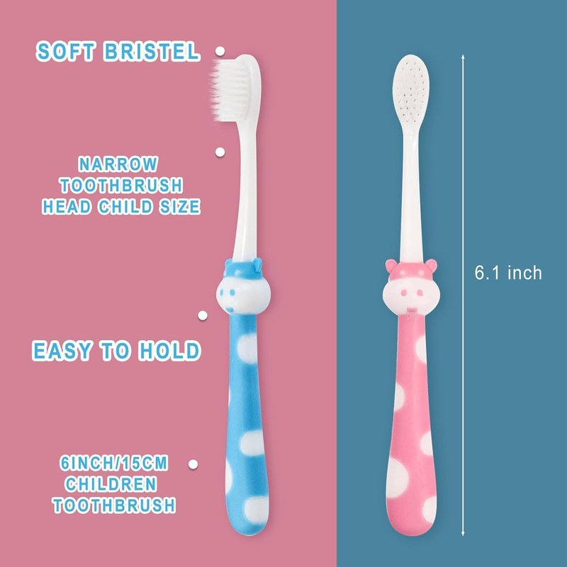 Gisdo Disposable Kids Toothbrushes Individually Wrapped Bulk, 100 pcs Toddler Kids Toothbrush for Age 2+ Children Toothbrush Set Soft Toothbrushes for Kids Boys Girls