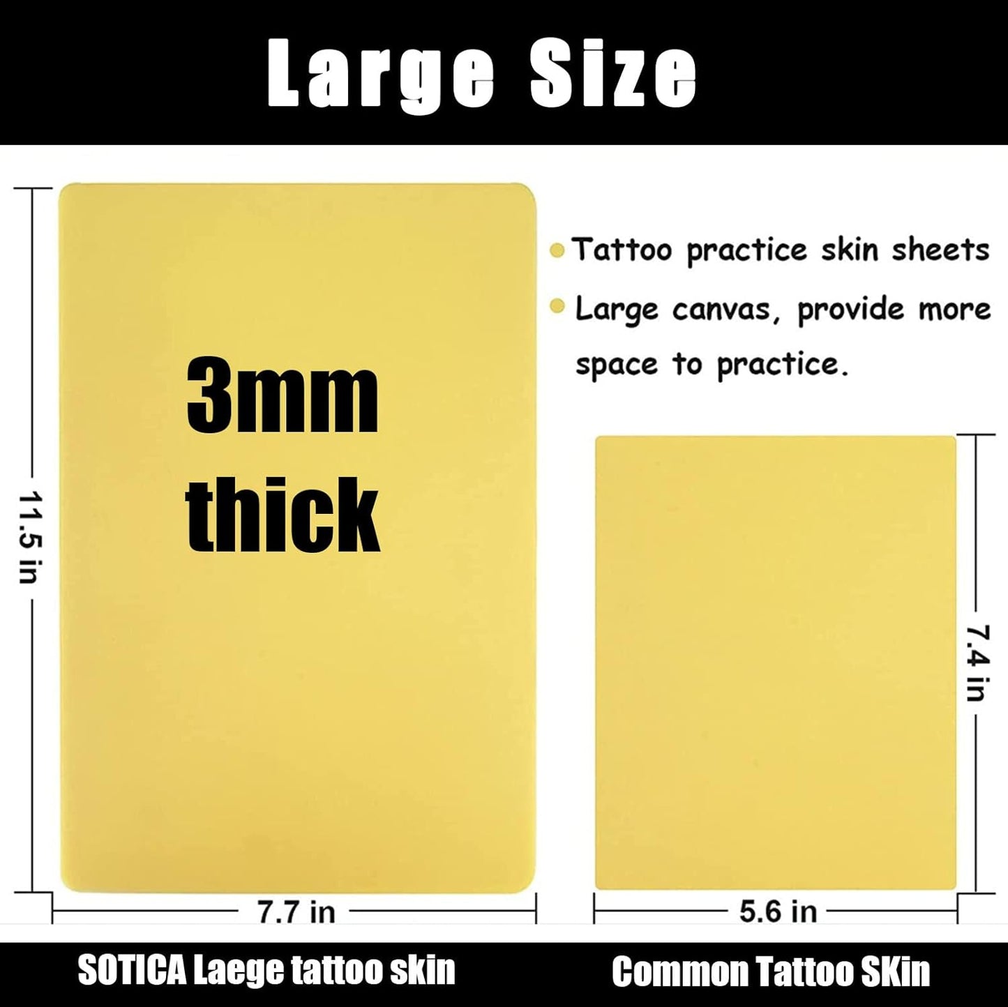 Tattoo Fake Skin Sheets - 3MM Thickness | 5PCS + Tattoo Transfer Paper | 35PCS