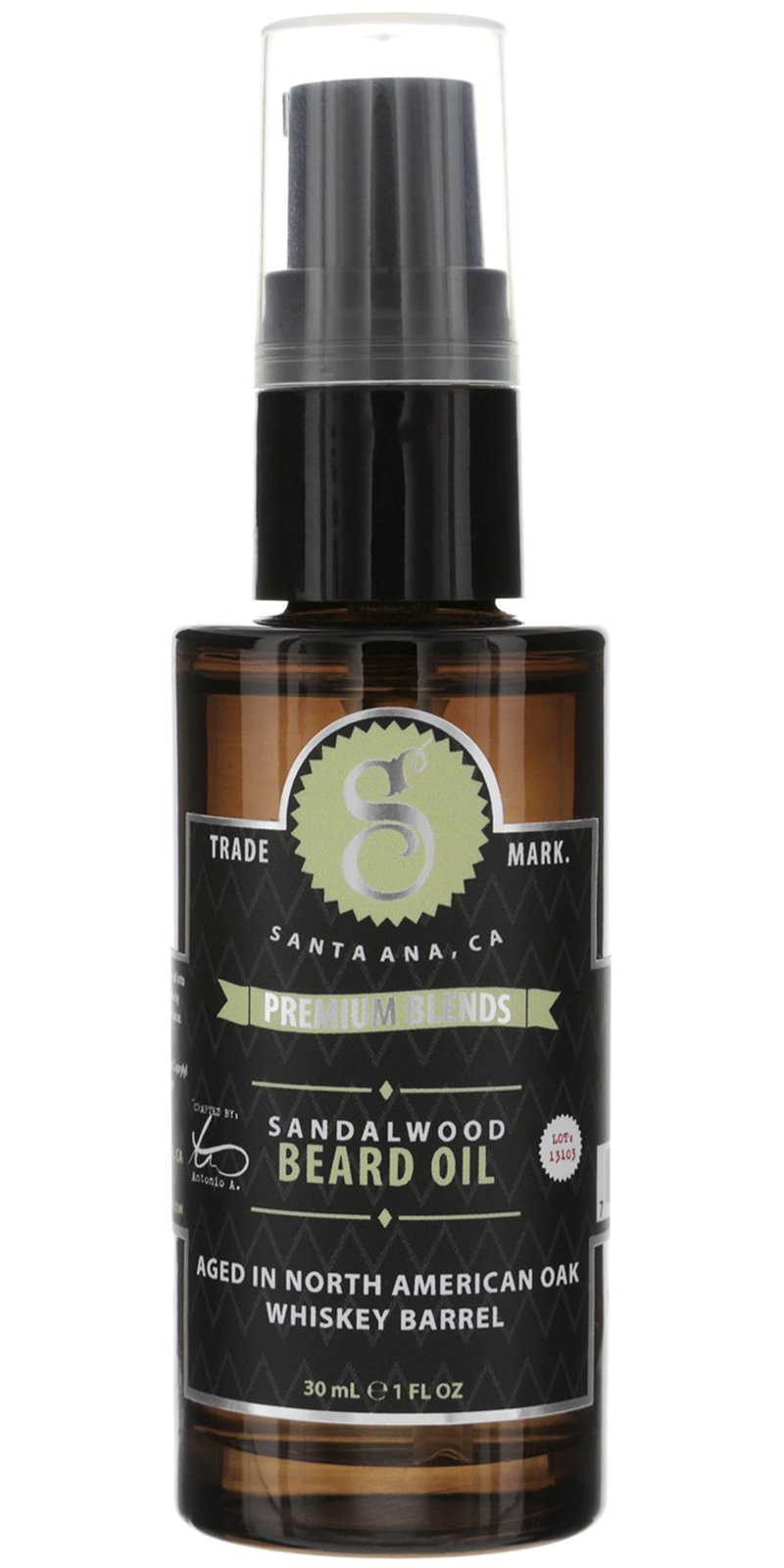 Suavecito Premium Blends Beard Oil - Leave-In Beard Conditioner For Softening Hair, Hydrating Skin, Eliminating Beard Dandruff, Healthy Beard Growth - Sandalwood Fragrance - 1 oz