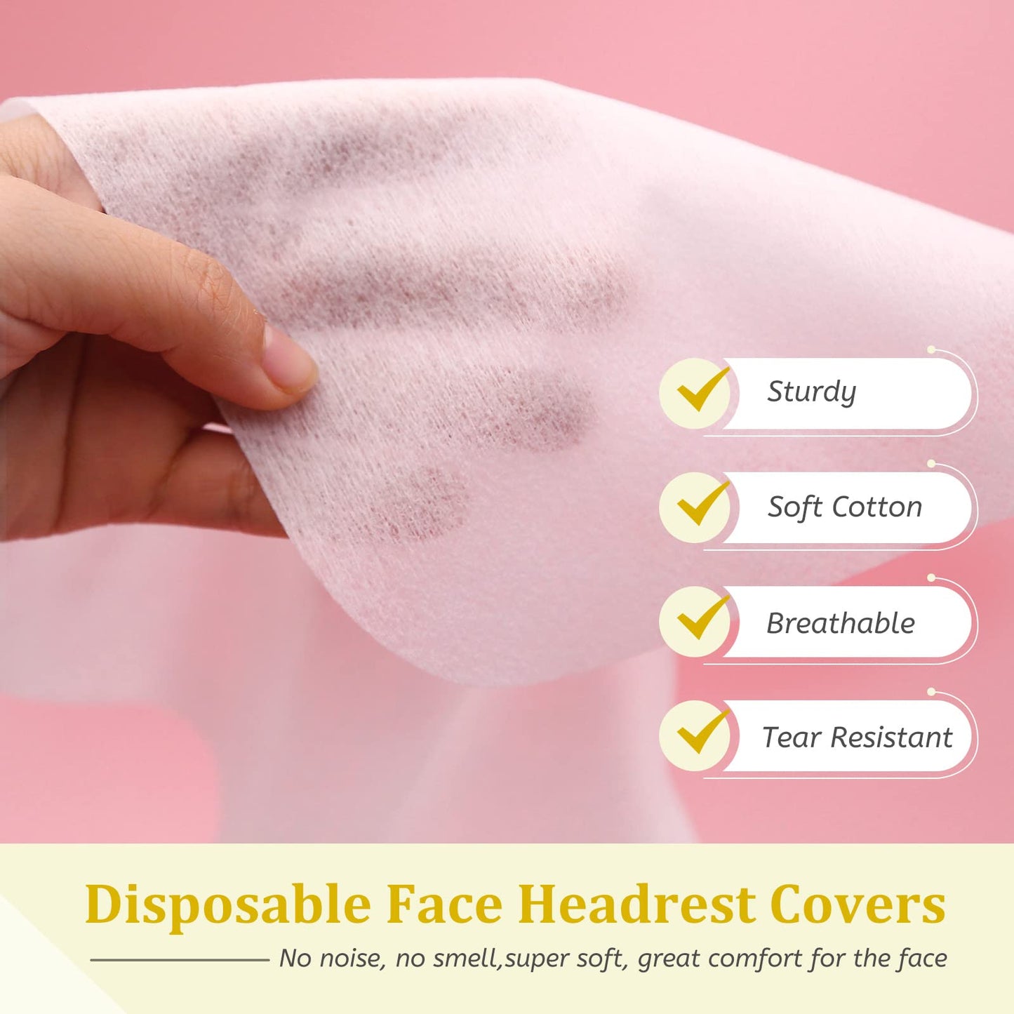 rngwaper 200 Count Disposable Massage Face Cradle Covers Non-Sticking Massage Face Covers Ultra-Soft, Medical-Grade, Fitted Disposable Headrest Covers for Massage Table 14.2" x 10.6"