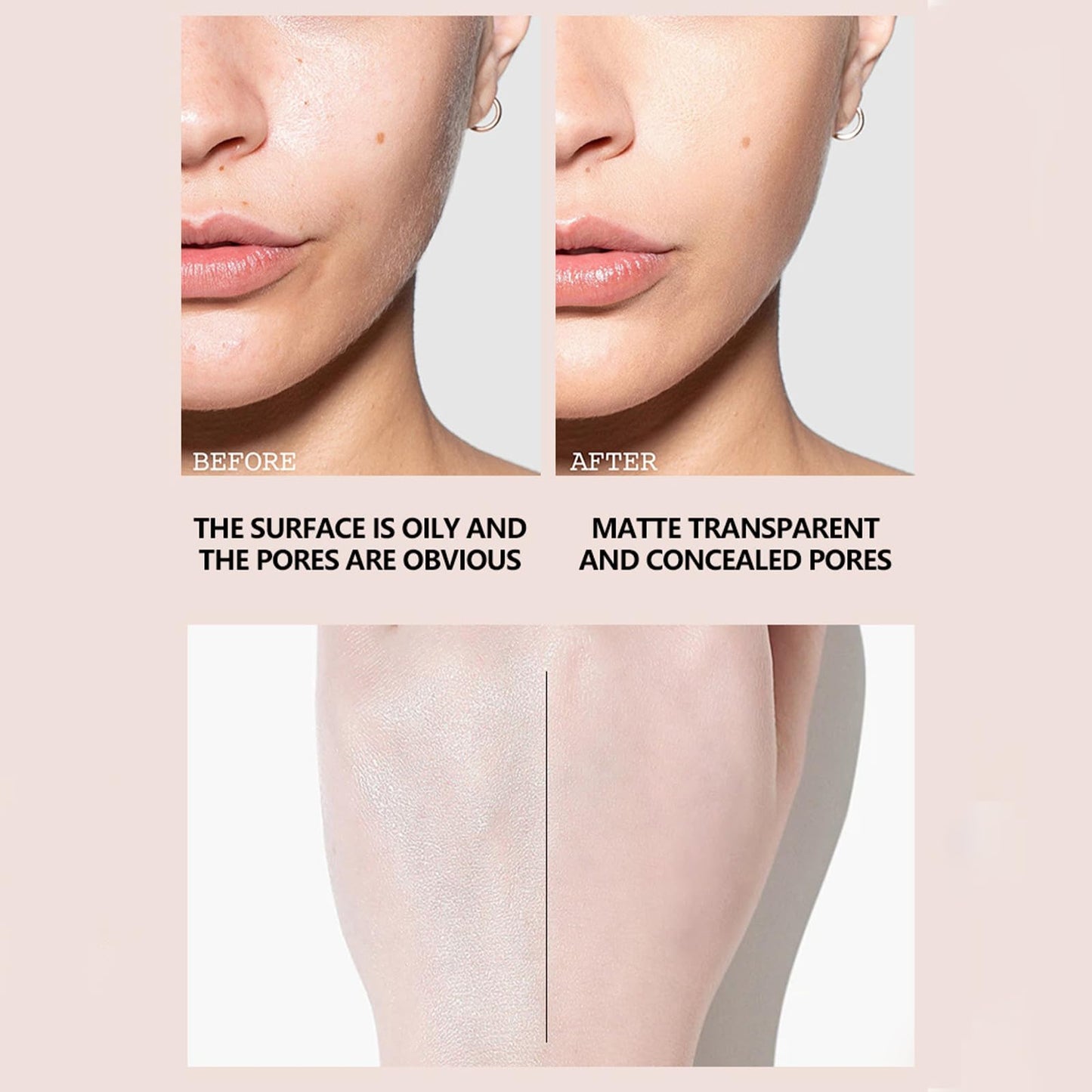 Oil Control Blotting Pressed Powder, Jelly Pressed Matte Face Powder Compact, Powder Free Delicate And Skin-Friendly Lightweight No Sebum Long Lasting for Setting or Foundation Waterproof