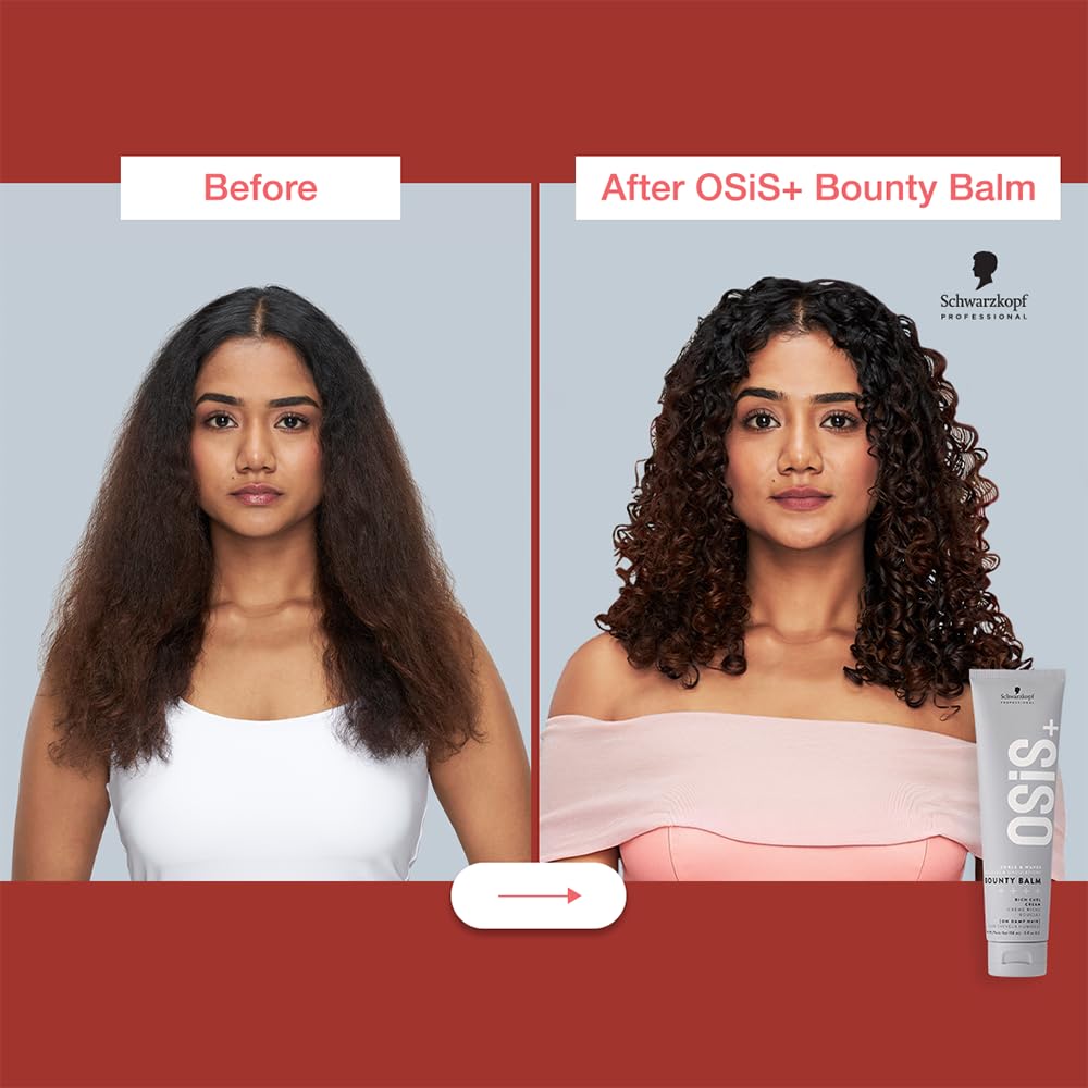 OSiS+ Bounty Balm Rich Curl Cream 5oz – Curl Enhancing, Frizz Control & Humidity Protection for Wavy, Curly, Textured Hair