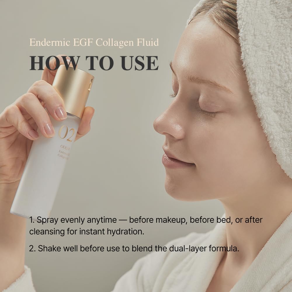 ODEAR Endermic EGF Collagen Oil Mist – Dual-Layer Hydrating Face Mist for Dry Skin, Oil & Water Blend for Nourishment, Radiant, Healthy-Looking Skin (50ml / 1.69 fl. oz.)