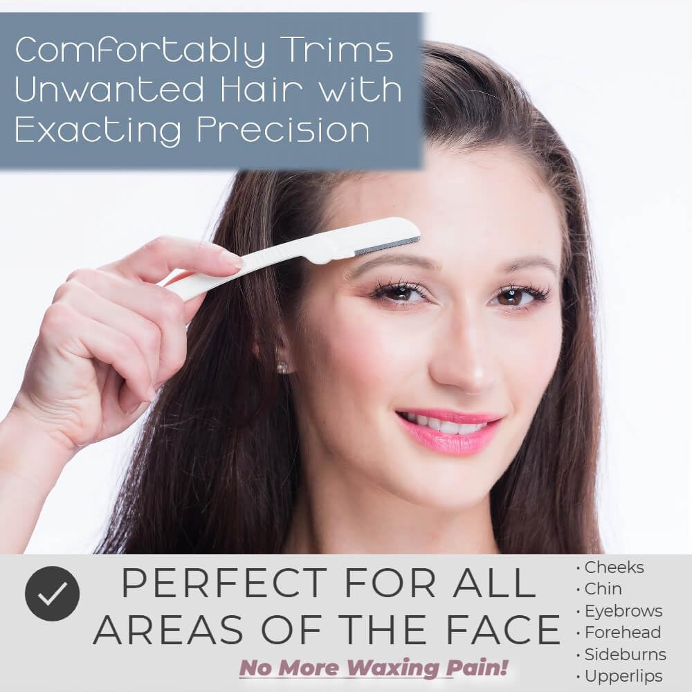 Dermaplaning Tool Set - 9 Count Face Razor with Smooth Glide Exfoliating Oil | Gentle Skin Care Essentials