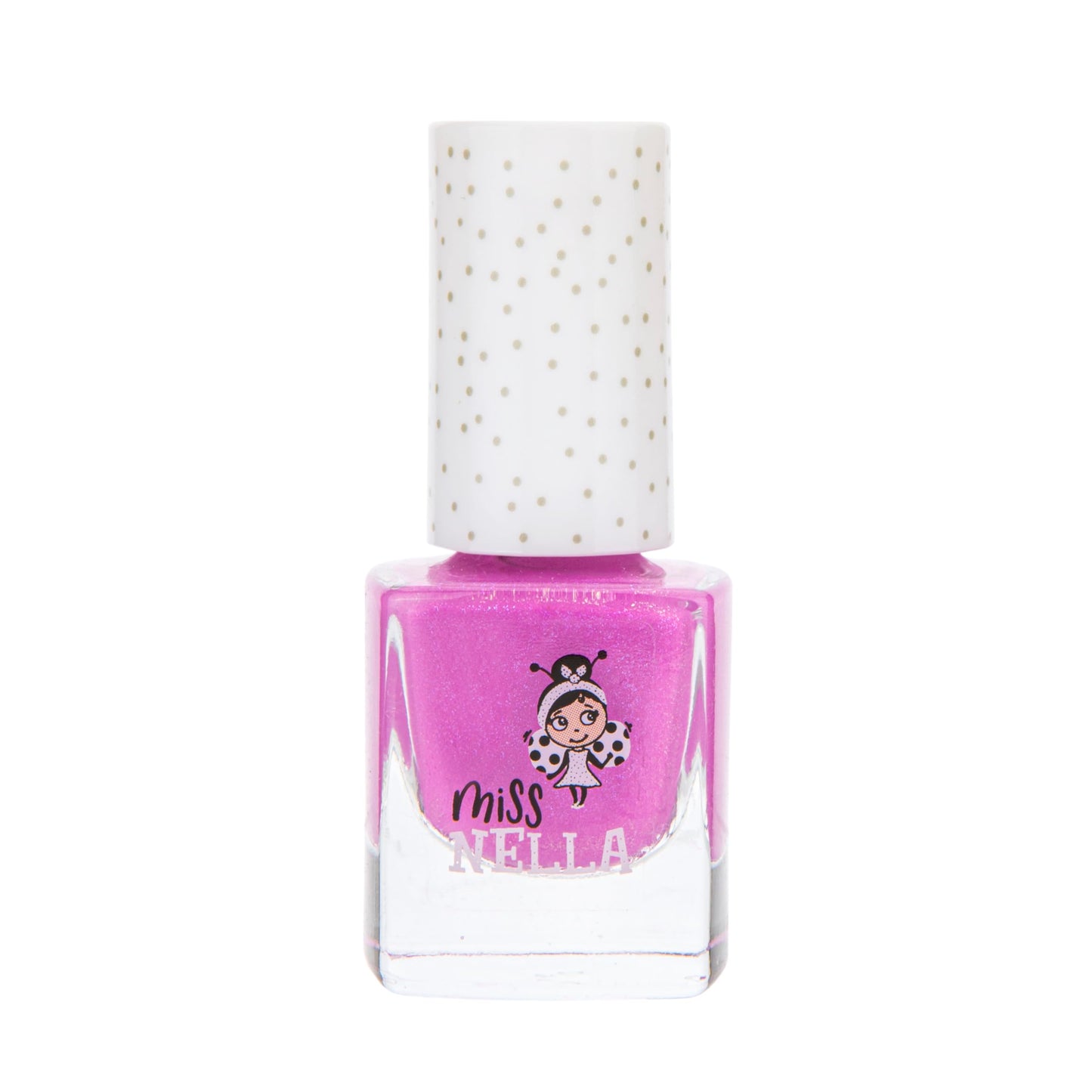 Miss Nella Nail Polish + Lip Balm set- Special Purple Glitter Nail Polish for Kids- BLUEBERRY SMOOTHIE, with Peel-off, Water Based & Odour Free Formula + CUTIE PIE purple hypoallergenic lip balm