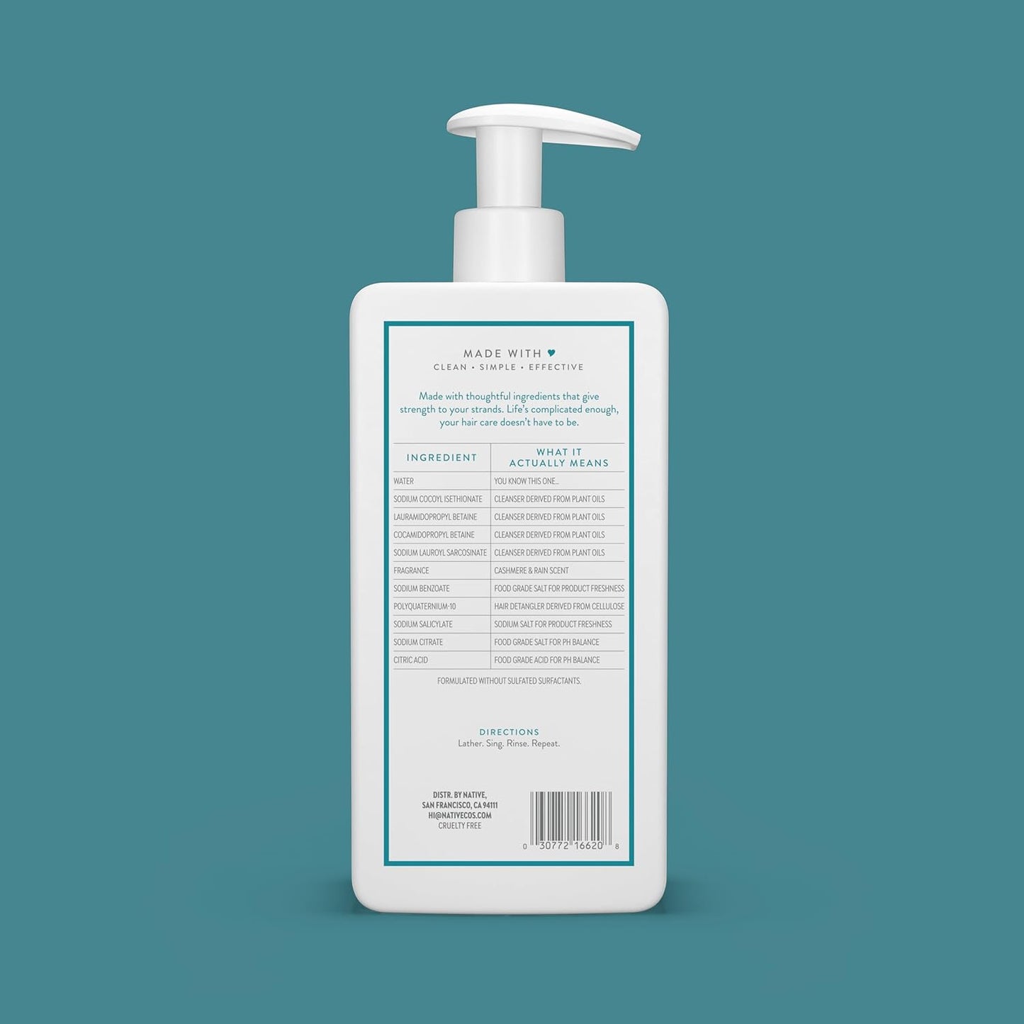 Native Cashmere 2-in-1 Shampoo & Conditioner Set - 16.5 fl oz | Moisturizing & Nourishing Formula