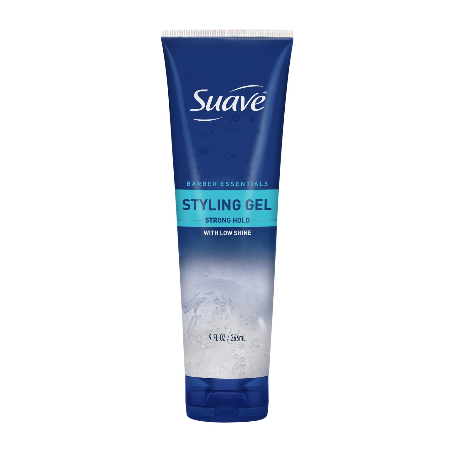 Suave Barber Essentials Styling Gel for Men, Strong Hold and Low Shine, No Flakes, Barber-Quality Results, 9 oz