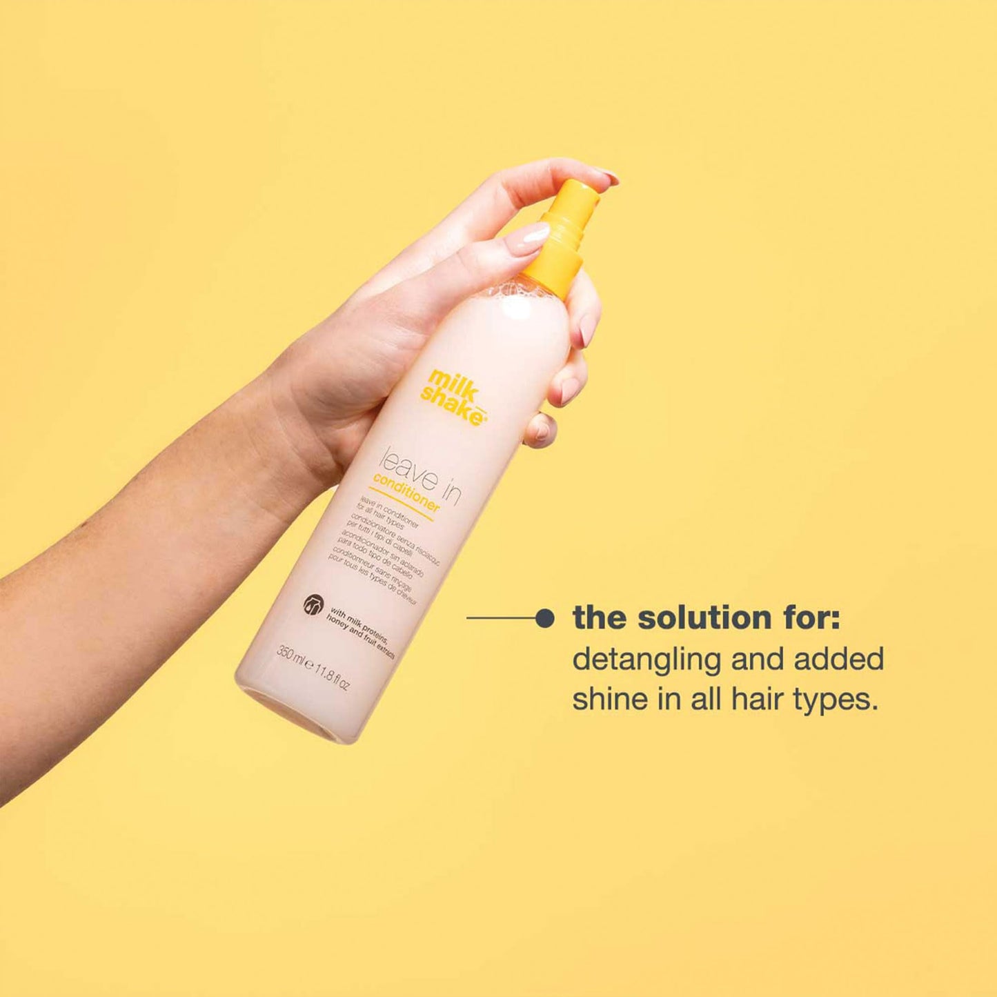 milk_shake Leave-in Conditioner for All Hair Types | Softens, Detangles & Adds Shine with Milk Proteins & Honey | 11.8 Fl Oz (350 ml)