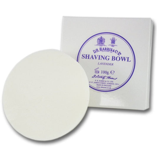 D R Harris Lavender Shaving Soap Refill - Luxurious 100g Bar for Smooth Shaving Experience