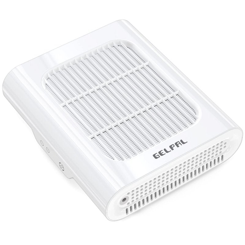 Gelpal Professional Nail Dust Collector, Adjustable Nail Dust Collector for Acrylic Nails , Electric Nail Vacuum Fan, Low Noise, Dust Collector for Nail Polishing &Salon.White.
