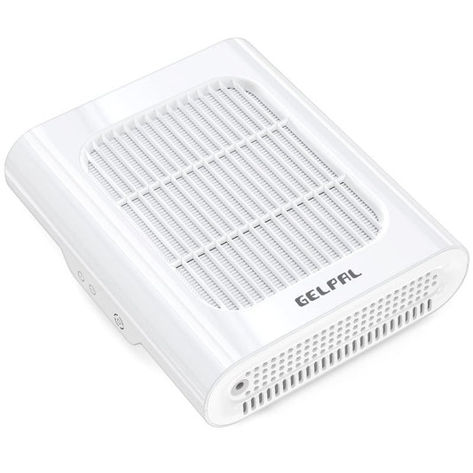 Gelpal Professional Nail Dust Collector, Adjustable Nail Dust Collector for Acrylic Nails , Electric Nail Vacuum Fan, Low Noise, Dust Collector for Nail Polishing &Salon.White.