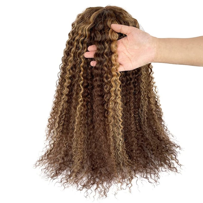 Benafee Human Hair Deep Wave Headband Wigs None Lace Front Wigs 160% Density Real Remy Hair Headband Wigs for Black Women 12'