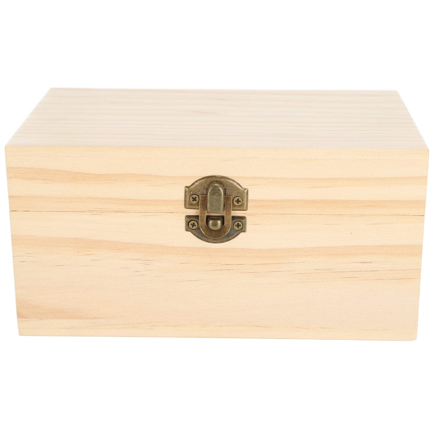 FILFEEL Wooden Essential Oil Bottle Storage Box, Large Capacity 15 Slot Essential Oil Storage Case Pine Wood Essential Oils Organizer Holder for Home, 18.2 x 11.5 x 9 cm